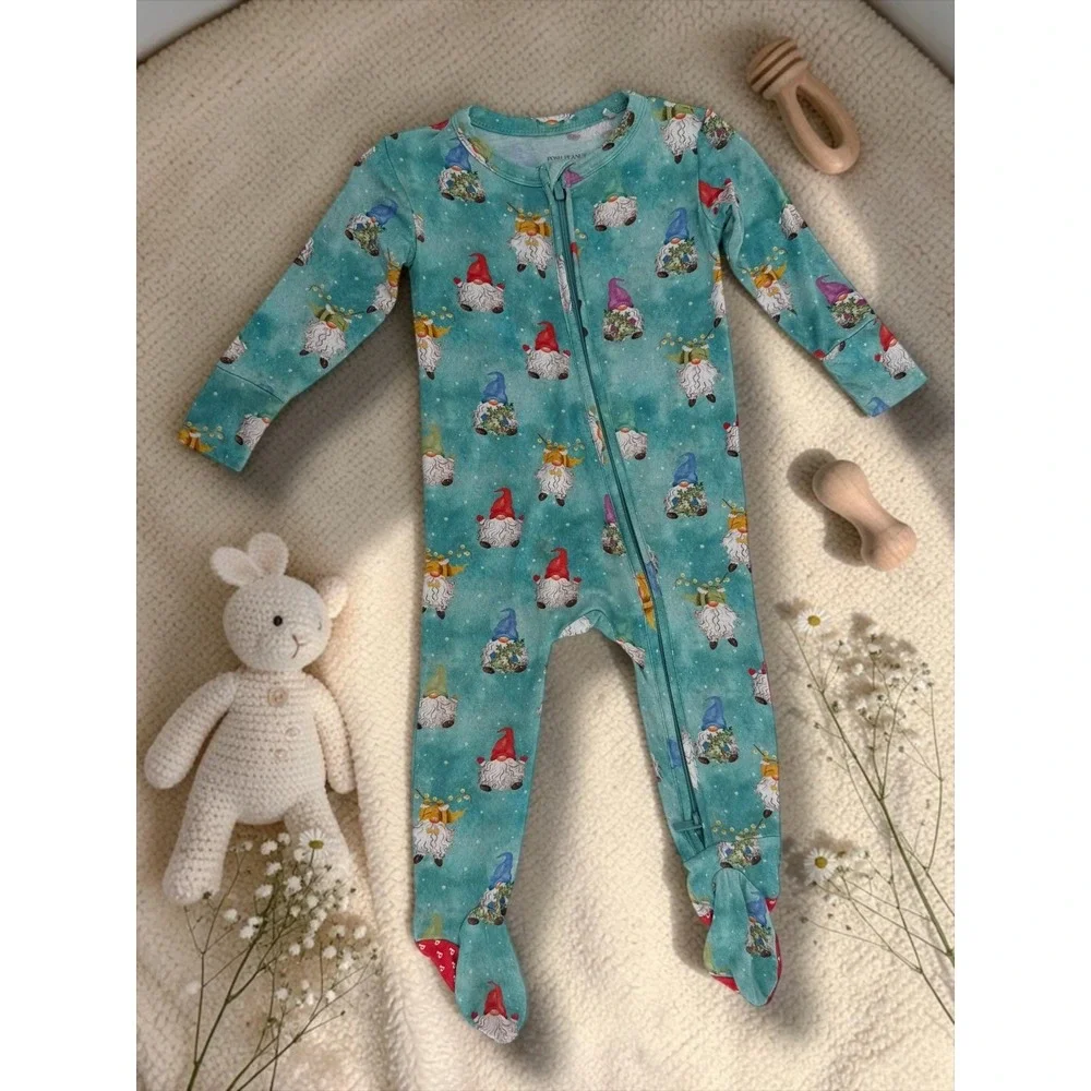 Posh Peanut Gnomes Bamboo Viscose Footie Sleeper 6-9 Months